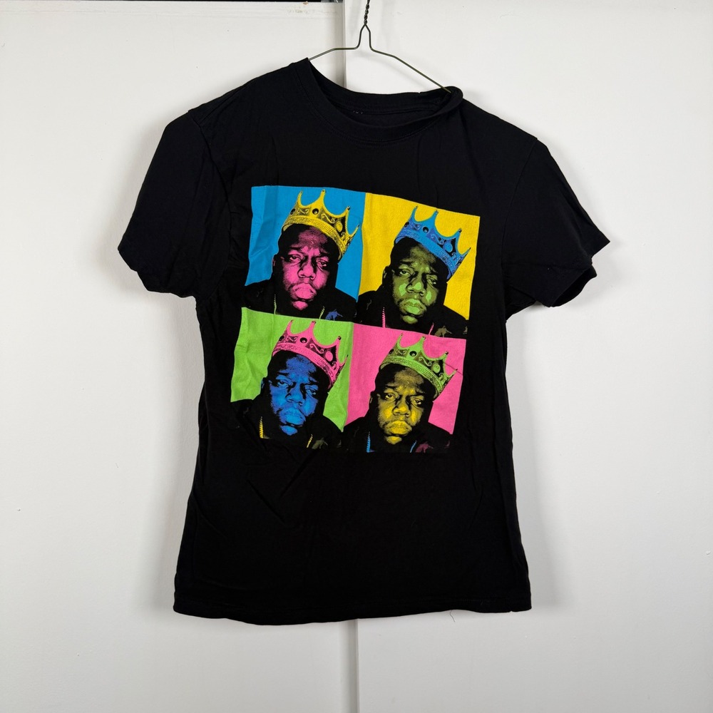 Notorious BIG Graphic Tee Black Pop Art Biggie Smalls Short Sleeve T-Shirt